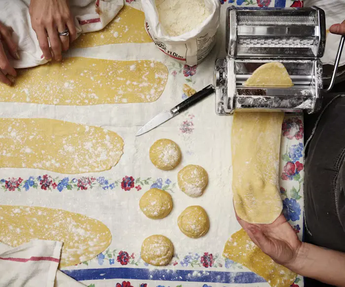 Calsones (Pasta Stuffed With Cheese, Sweet Potato, Mushrooms, or Beet Greens) image
