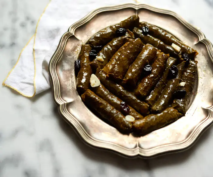 Stuffed Grape Leaves With Rice and Raisins image