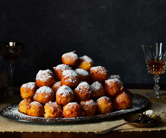 Quick Doughnuts with Cherry Jam  image