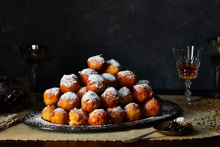 Quick Doughnuts with Cherry Jam image