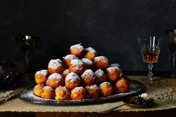 Quick Doughnuts with Cherry Jam  image