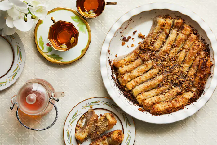 Iraqi Baklava Cigars with Cardamom and Orange Blossom Water (Malfouf) image
