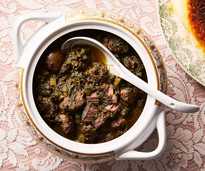 Karafs Khoresht (Persian Beef, Celery, and Herb Stew) image