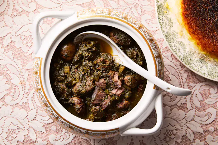 Karafs Khoresht (Persian Beef, Celery, and Herb Stew) image