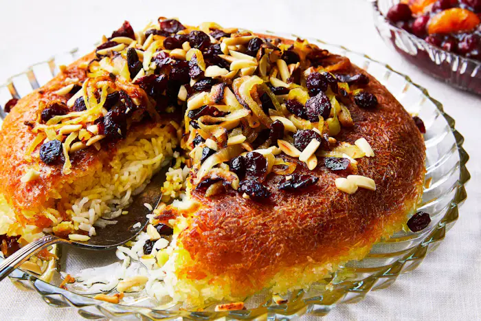 Cranberry Almond Tahdig image