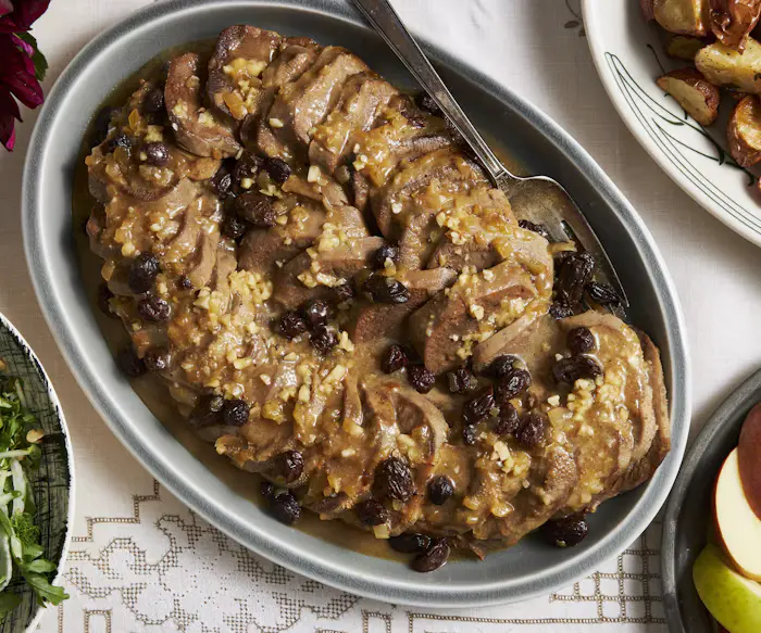 Sweet-And-Sour Tongue with Onions and Raisins image