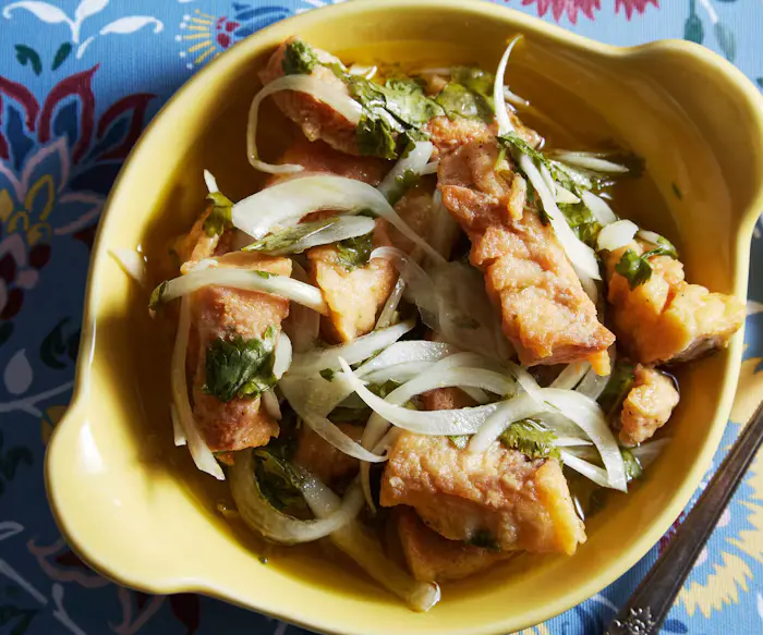 Escabeche de Peixe (Fish Escabeche With Peppers, Cumin, and Cilantro) image