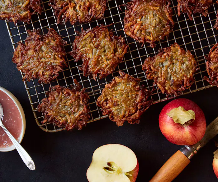 Potato Latkes With Applesauce image